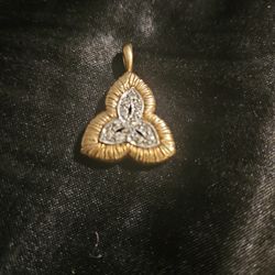 14k With Diamonds Center Charm