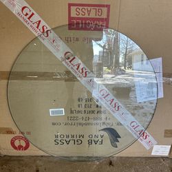 30” glass table top