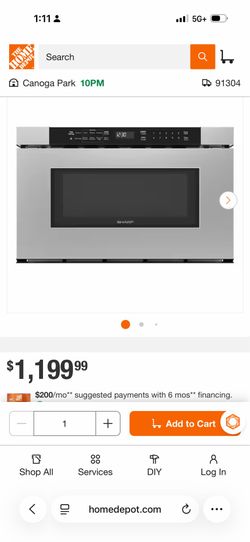 Sharp drawer type microwave
