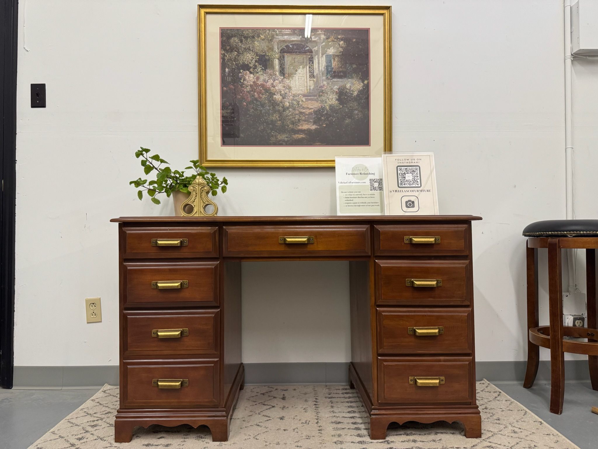 Stained Walnut Desk