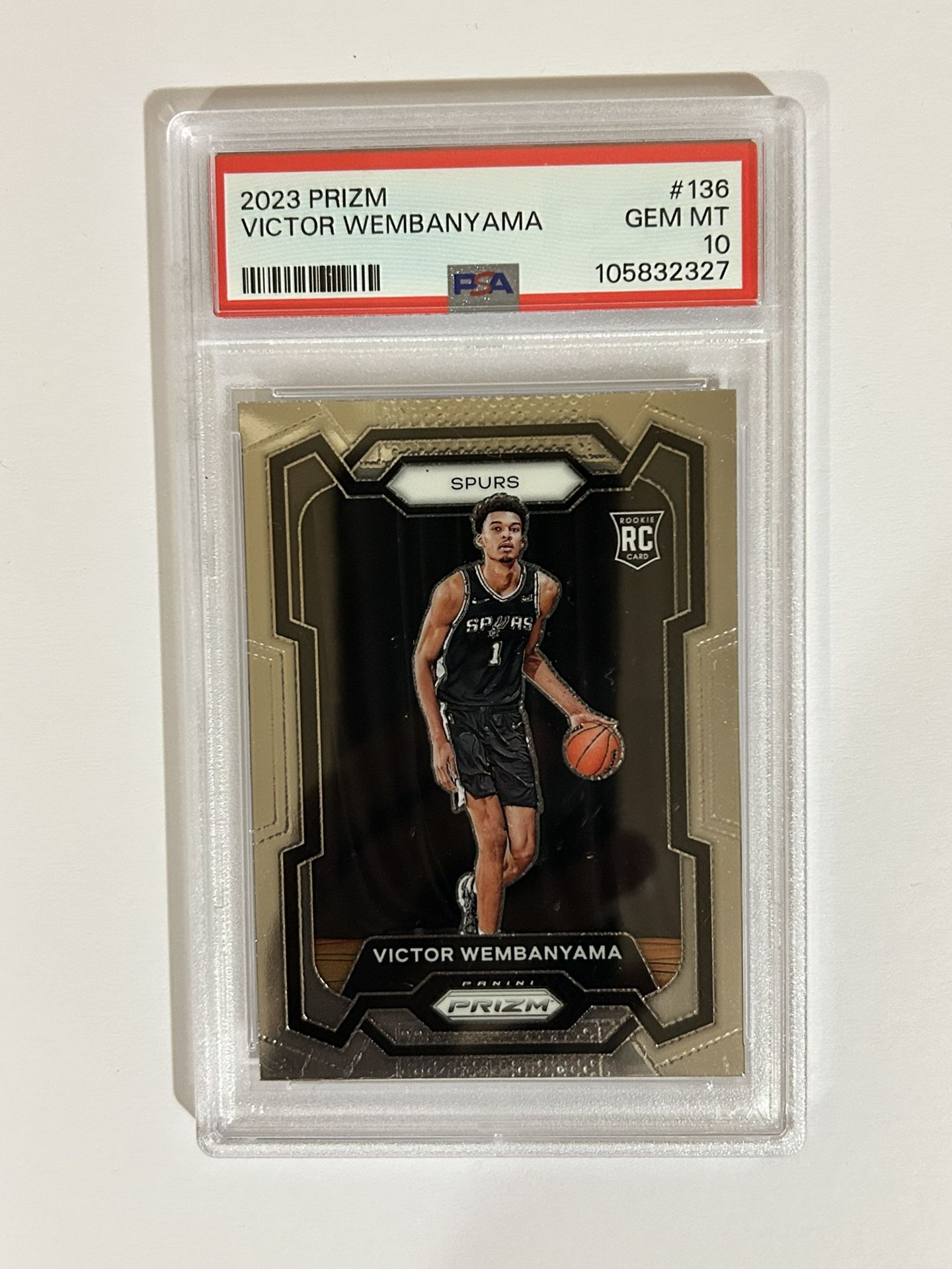 Victor Wembanyama 2023 Prizm #136 Rookie PSA 10 Spurs