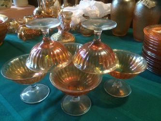 Carnival glass set