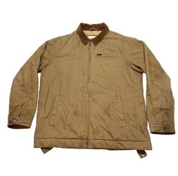 Wrangler Canvas Workwear Jacket Large Brown Quilted Lined Corduroy 1795787