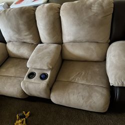2 Recliner Sofa And 50" Dlp Tv 