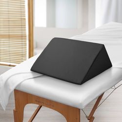 Saloniture Triangle Wedge Massage Table Bolster Pillow, Extra Large - 19 × 12 × 20 x 15.5 Inch - Black
