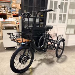 Skeri Electric Tricycle, 500W Electric Tricycle (1000W peak), 20 Inch 3-Wheel Folding Electric Bike black $450