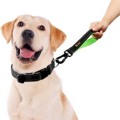 PLUTUS PET 10 Inch Short Dog Leash for Large Dogs with Locking Carabiner Clip & Padded Handle