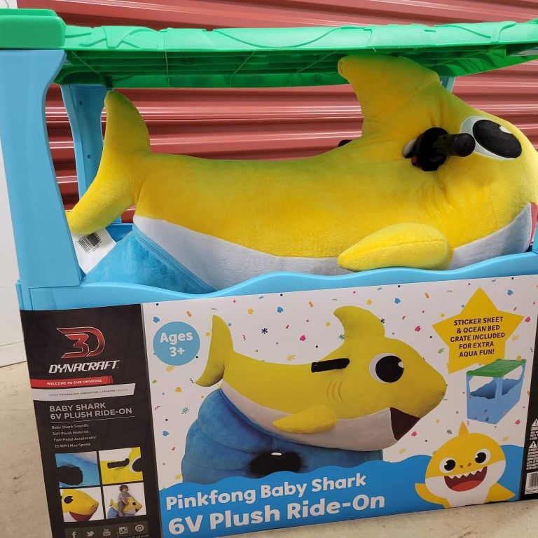 Baby Shark 6V Plush Ride-On