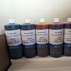 Epson Ink Refill Black Cyan Magenta Yellow Bulk
