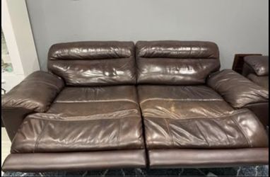 Power Reclining Leather Sofa