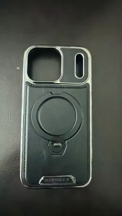 Leather MagSafe Case w/ 360° Rotating Ring Stand for iPhone 17 Pro — Brand New
