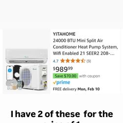 Mini Split 24000 btu Air Conditioner 