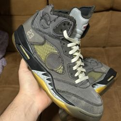 Jordan 5 Off-White Size 12 Used No Box Or Zip Tie Or Extra Laces Yes 100% Authentic