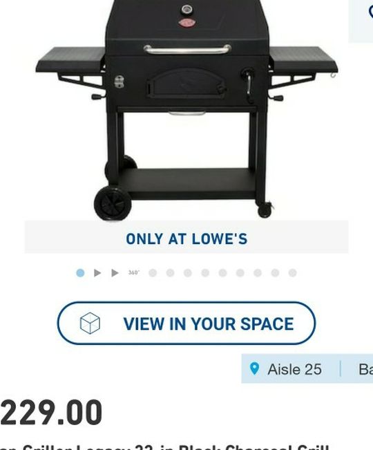 Char-Griller Charcoal Grill Black 33in Legacy