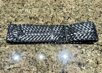 Silver Wide Braided Belt