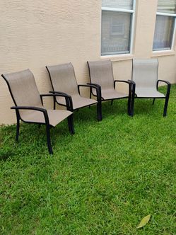 4 pool, patio or garden chairs