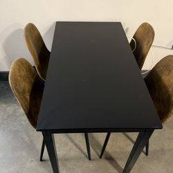 Dining Table And Set Of 4 Dining Chairs 