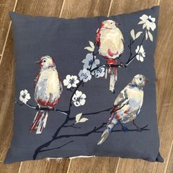 Hampton Bay Sky Birds Square Outdoor Throw pillow. 