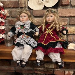 Porcelain CHRISTMAS Dolls