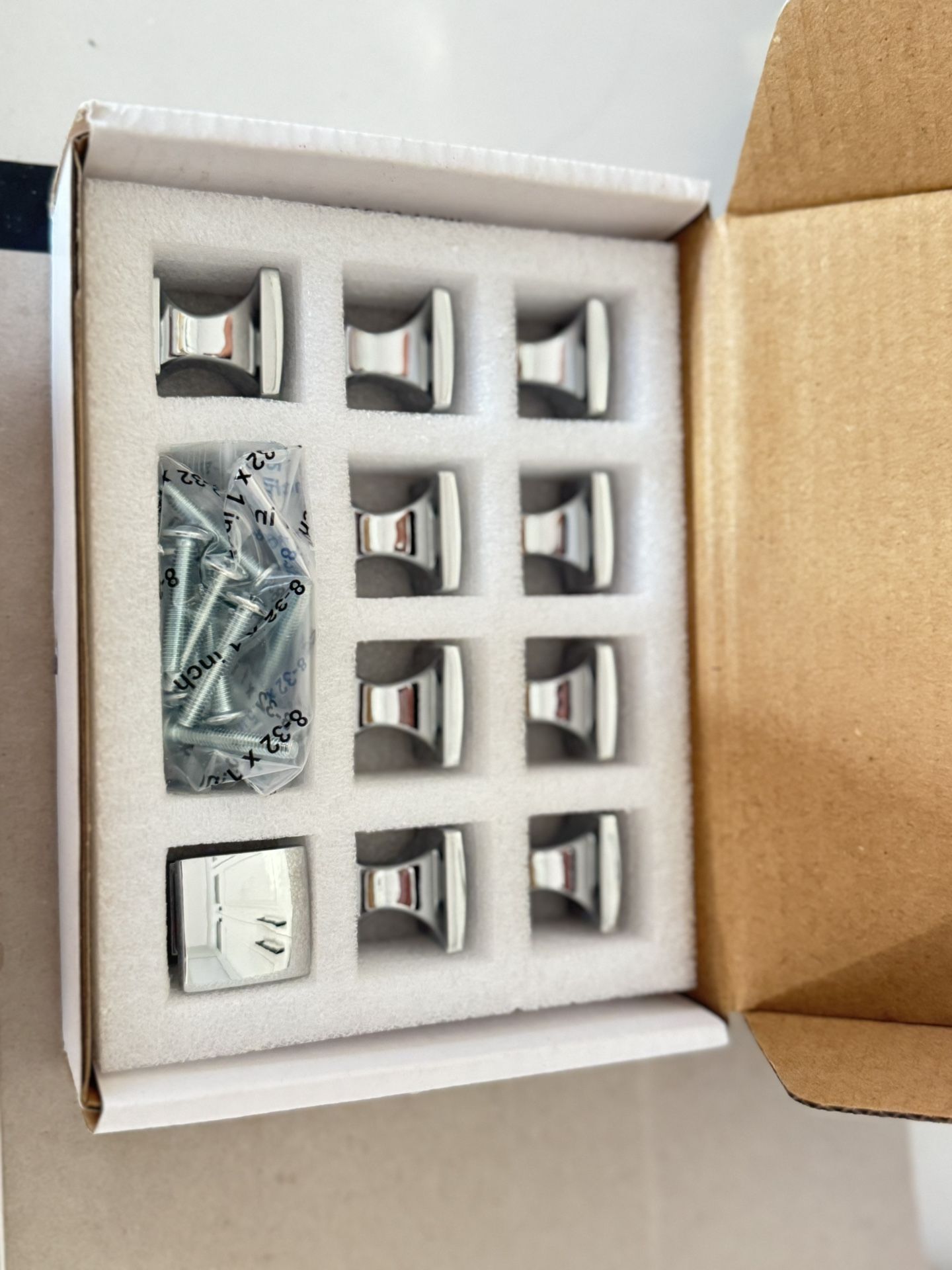 1” Square Cabinet Door Knobs