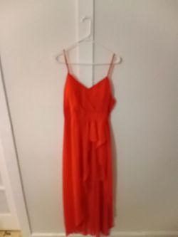 Red Spaghetti Strap Midi Dress