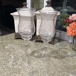 Princess House Hurricane Lamps