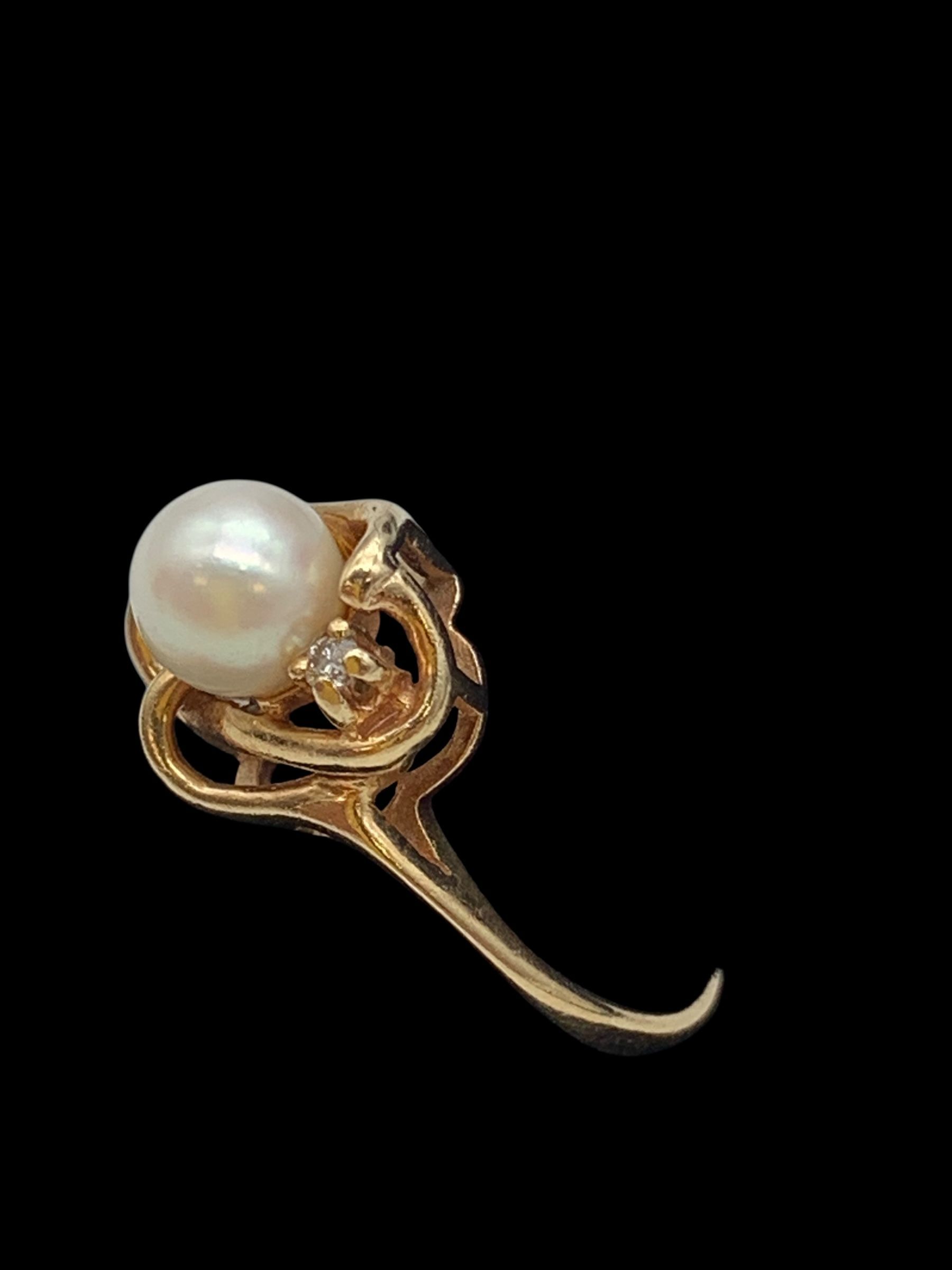 Ladies gold pearl ring #31375