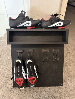 Peloton shoes and rack