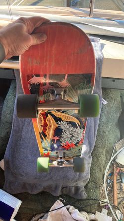 Complete Skateboard with Tropical Graphic Deck