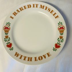 Heart “Baked With Love” Plate