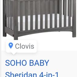 Brand new still in box 4in1 grey crib i paid $350