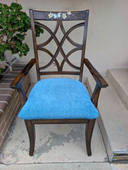 Acme Keenen Arm Chair With A Hand Painted Butterfly and floral Designs