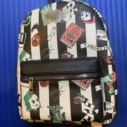Bioworld (similar to Loungefly) Beetlejuice Chibi Halloween Mini Backpack - NWT  