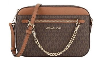 Michael Kors  NEW Women's Jet Set Signature PVC Crossbody Bag, Brown