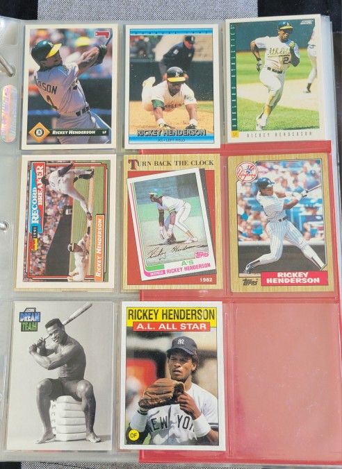 Rickey Henderson Baseball Card Lot (#716 Sold)