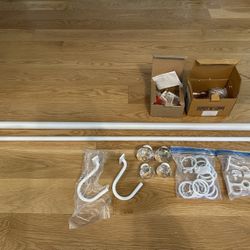 Restoration Hardware Baby And Child Double Curtain Rod 44”-88”