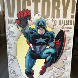 NEW-Large Captain America Canvas Print 24” x 36”