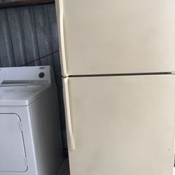 Almond Colored Refrigerator 28”