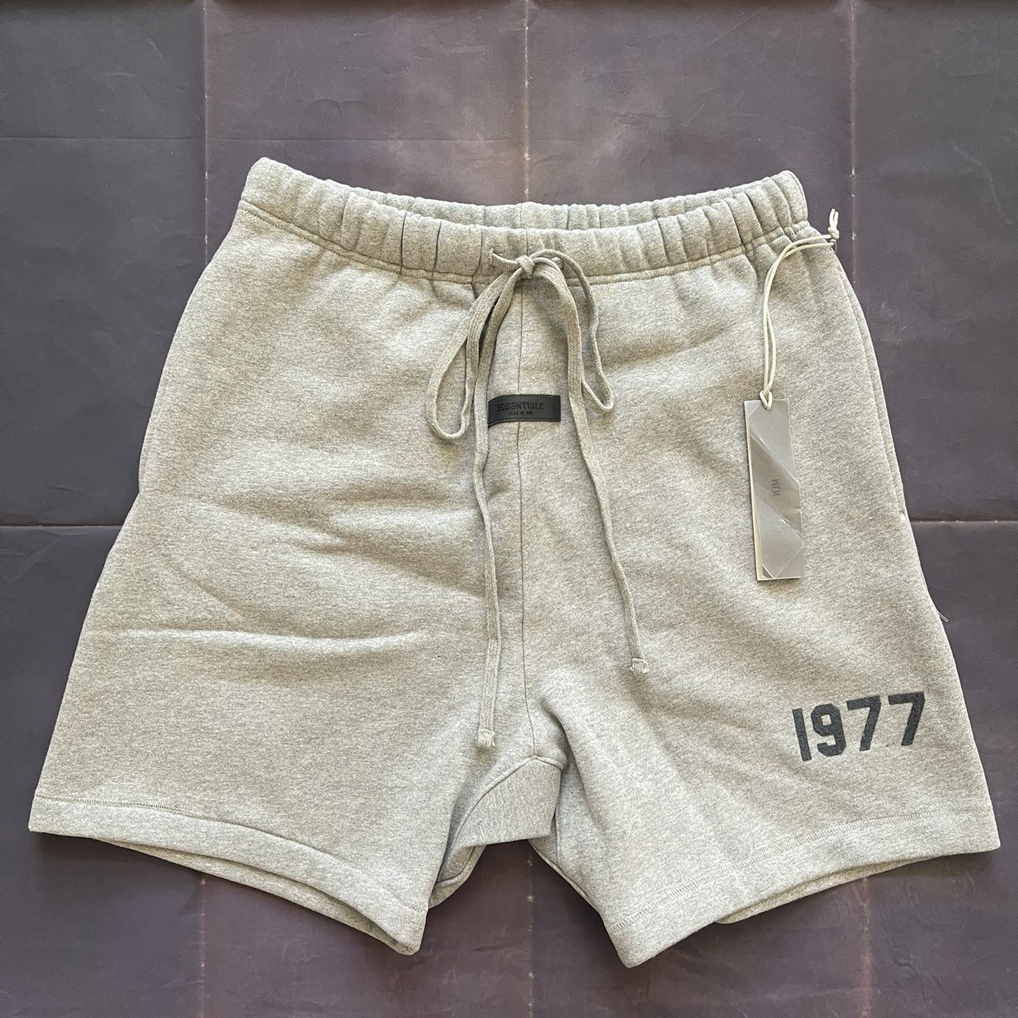 Fear of God Essentials Dark Oatmeal 1977 Grey Sweat Shorts Size 