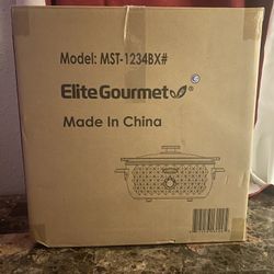 Elite Gourmet 6.Qt Diamond Pattern Slow Cooker, 
