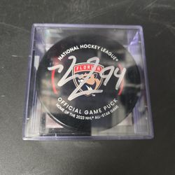 Ryan Lomberg FLORIDA PANTHERS autographed Hockey Puck 