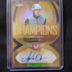 2026 Topps Chrome Winter Olympics Apolo Ohno Auto Blue Refractor/20