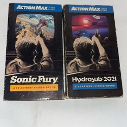 Action Max Game Video Lot: Hydrosub 2021 Sonic Fury VHS Live Action 1987 Stereo $20 For Both