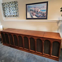 Exquisite Mid-Century Barzilay Walnut Stereo Console