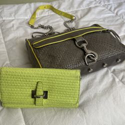 Rebecca Minkoff Handbag With Shoulder Strap Purse With Matching Wallet 