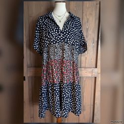UMGEE • Mixed Print Dress 1X