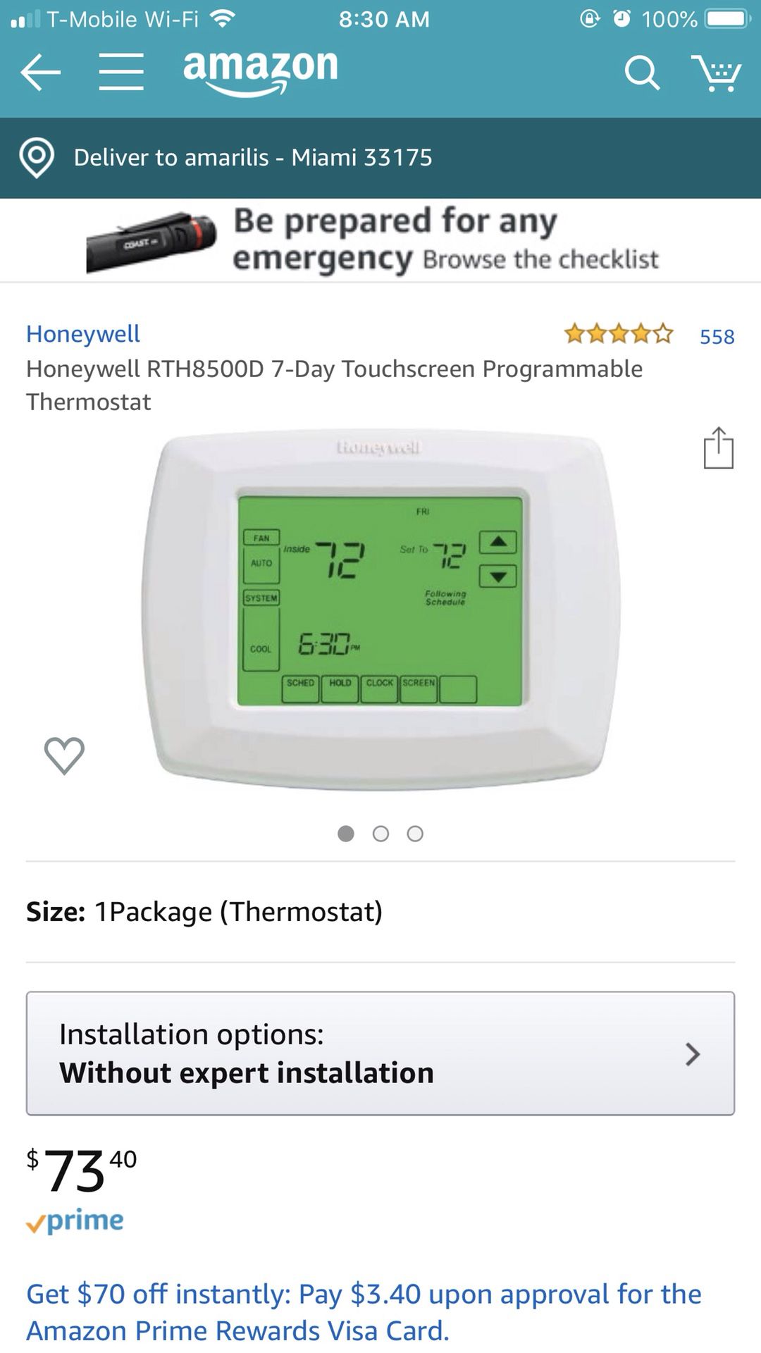 Honeywell smart scheduling thermostat