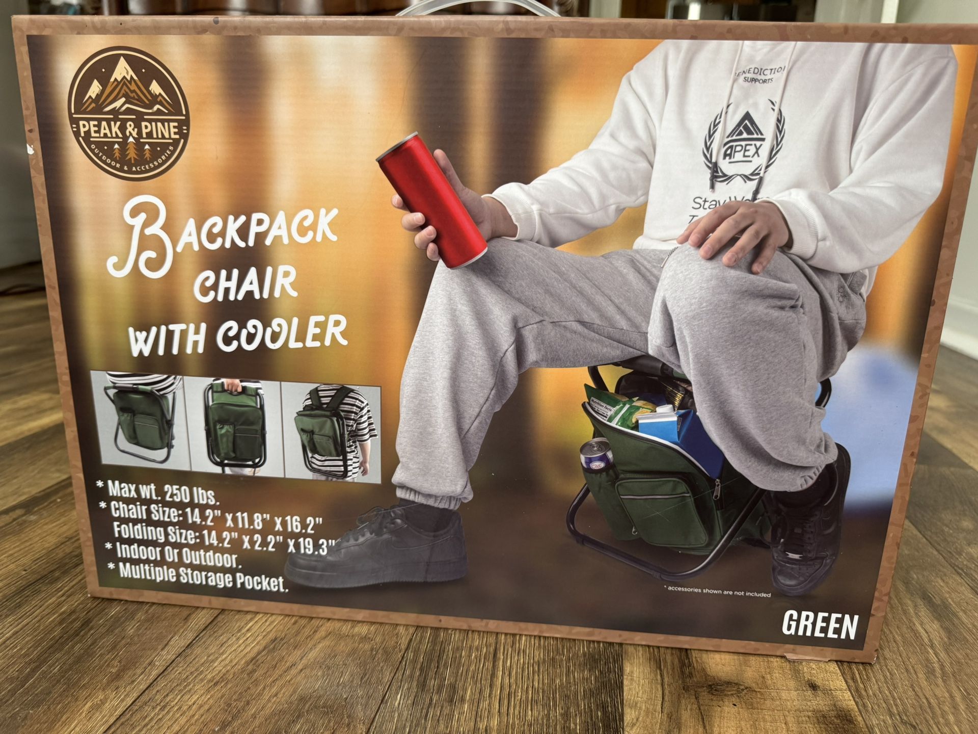 BRAND NEW! Backpack Chair With Cooler