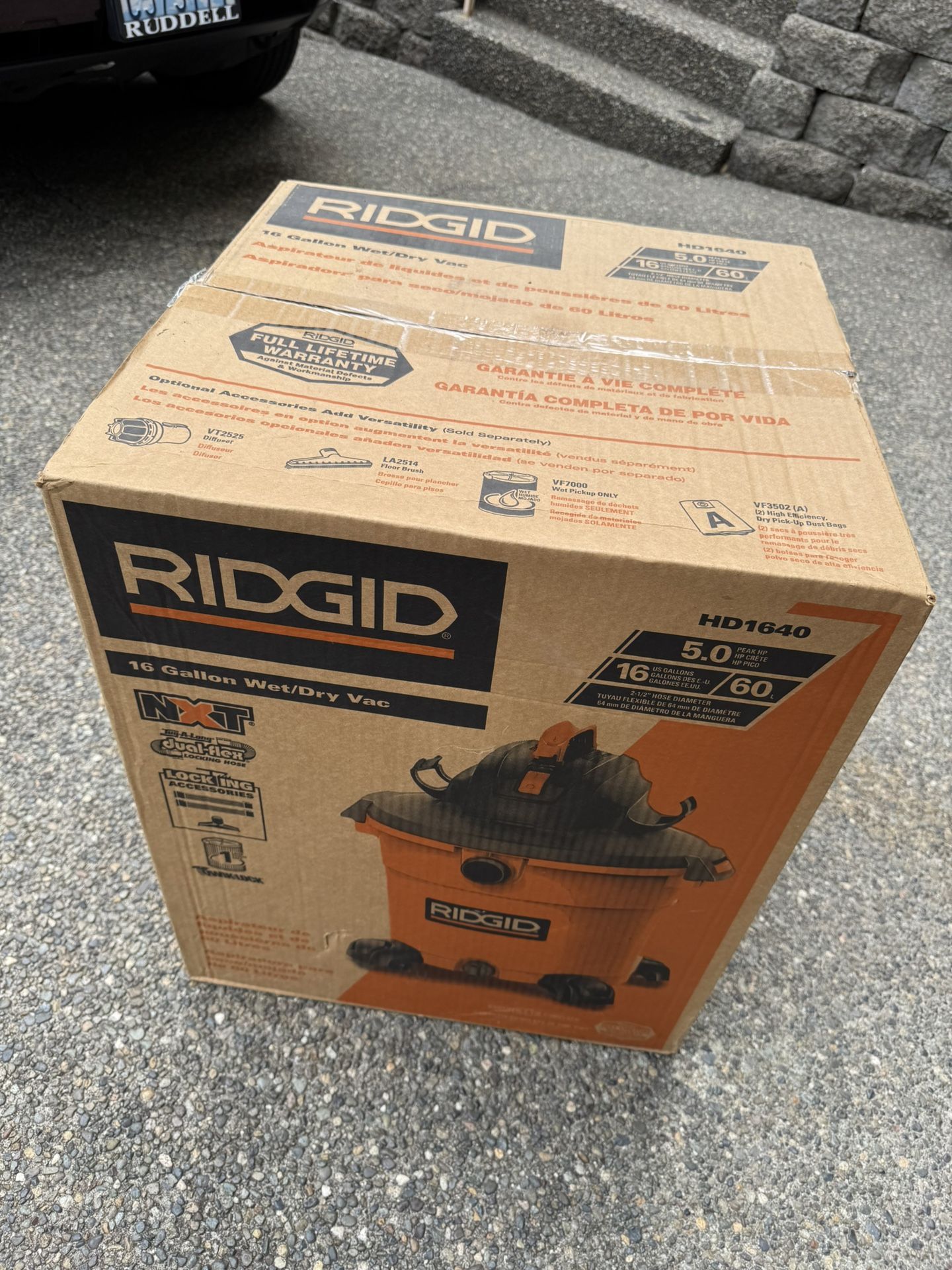 Rigid 16 Gallon NXT Wet/Dry Shop Vacuum - New in Sealed Box.