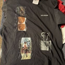 Large *NEW* Men's NIKE AIR JORDAN FLIGHT HERITAGE 85 GRAPHIC TEE BLACK (FN5986 045)